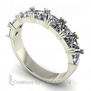 Diamond Triangle Anniversary Ring 1.45Ctw