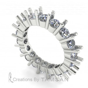 Diamond Round Cut Eternity Ring 3.80Ctw