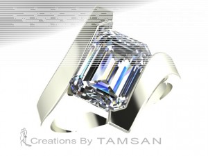 Emerald Solitaire Engagement Ring 2.6Ctw