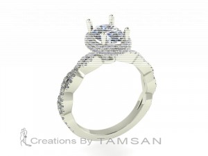 Oval Halo Engagement Ring 1.70Ctw