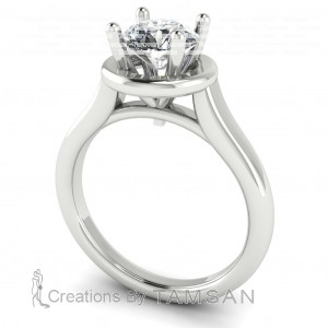Round Solitaire Engagement Ring 1.1Ctw