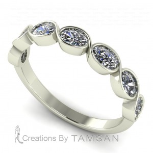 Diamond Oval Anniversary Ring 0.50Ctw