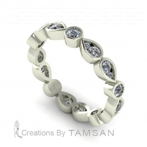 Diamond Round Cut Eternity Ring 0.60Ctw