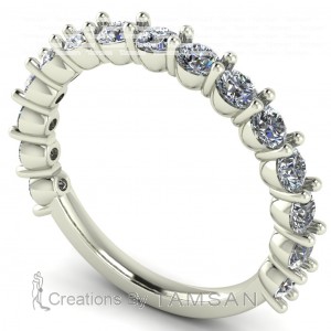 Diamond Round Cut Anniversary Ring 1.30Ctw
