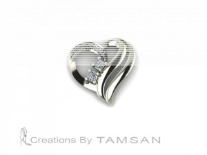 Diamond Heart Pendant 0.81Ctw