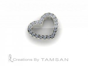 Diamond Heart Pendant 0.11Ctw