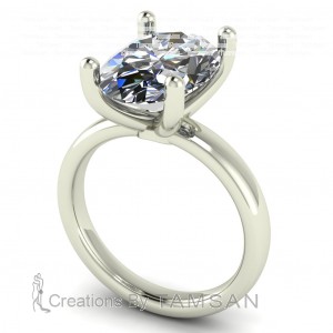 Solitaire Engagement Ring 3.25Ctw