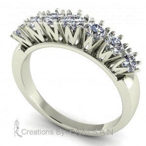 Diamond Round Cut Anniversary Ring 1.20Ctw