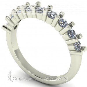 Diamond Round Cut Anniversary Ring 0.90Ctw