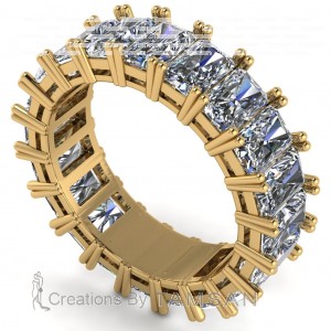 Diamond Radiant Basket Eternity Ring 6.40Ctw