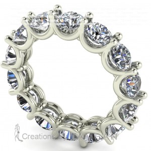 Diamond Round Cut Eternity Ring 4.15Ctw