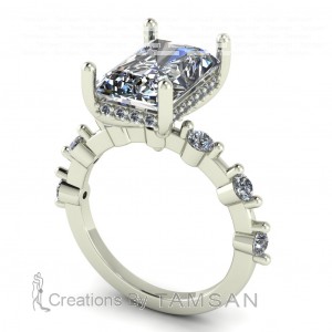 Radiant Hidden Halo Engagement Ring 4.90Ctw