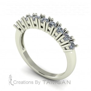 Diamond Round Cut Anniversary Ring 0.45Ctw