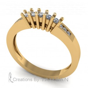 Diamond Round Cut Anniversary Ring 0.15Ctw