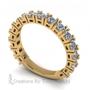 Diamond Round Cut Anniversary Ring 1.35Ctw