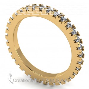 Diamond Round Cut Eternity Ring 0.85Ctw