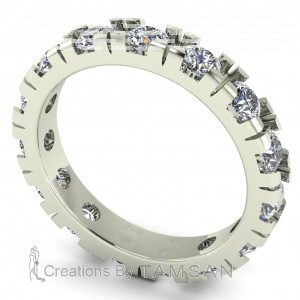 Diamond Round Cut Eternity Ring 1.65Ctw