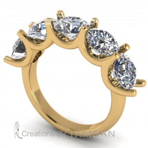 Diamond Round Cut Anniversary Ring 4Ctw