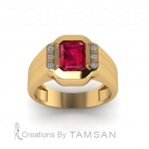 Emerald Pinky Ring