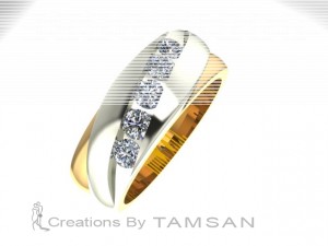 Two Tone Diagonal Band