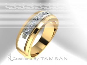 Tapered Beveled Edge Channel Ring