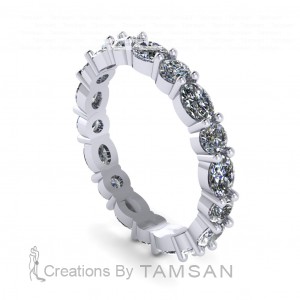 Oval and Round Shared Prong Eternity