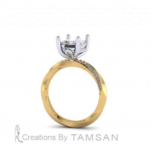 Helix Side Stone Engagement Ring 2.35Ctw