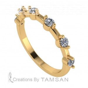 Diamond Round Cut Anniversary Ring 0.20Ctw