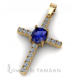 Diamond Cross Pendant 2.19Ctw