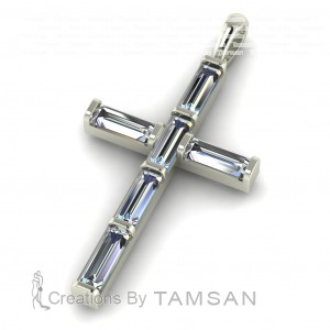 Diamond Cross Pendant 1.21Ctw