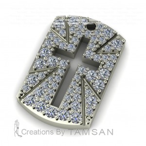 Diamond Cross Pendant 0.65Ctw