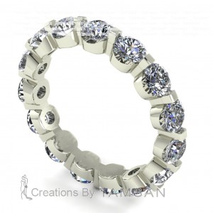 Diamond Round Cut Eternity Ring 3.15Ctw