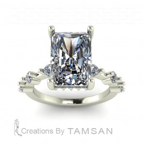 Radiant Hidden Halo Engagement Ring 4.90Ctw