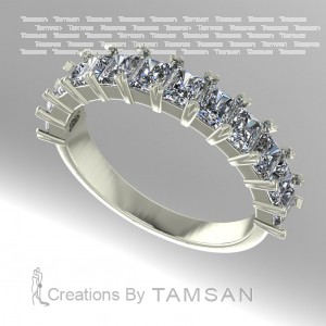 Diamond Anniversary Radiant Cut Ring 2Ctw