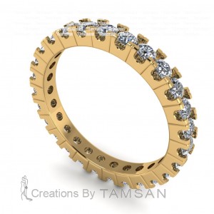 Diamond Round Cut Eternity Ring 1.10Ctw