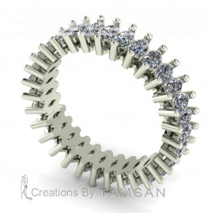 Diamond Marquise Eternity Ring 2.10Ctw