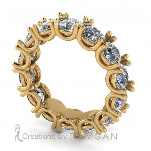 Diamond Round Cut Eternity Ring 4.40Ctw