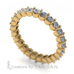 Diamond Round Cut Eternity Ring 1Ctw