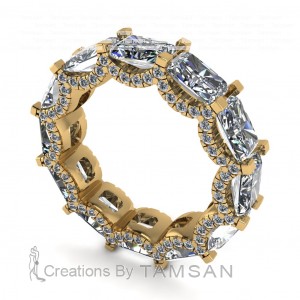 Diamond Radiant Eternity Ring 6.60Ctw