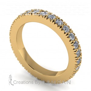 Diamond Round Cut Eternity Ring 0.95Ctw