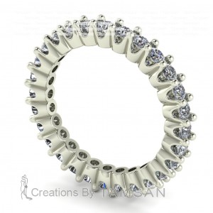 Diamond Round Cut Eternity Ring 1Ctw
