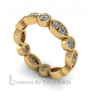 Diamond Round Cut Eternity Ring 0.75Ctw