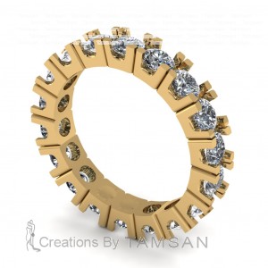 Diamond Round Cut Eternity Ring 2.40Ctw