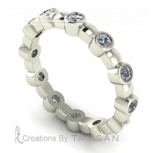 Diamond Round Cut Eternity Ring 0.45Ctw