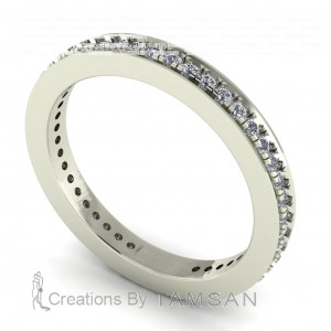 Diamond Round Cut Eternity Ring 0.60Ctw