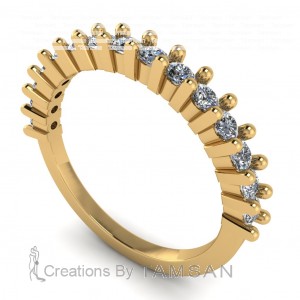 Diamond Round Cut Anniversary Ring 0.45Ctw