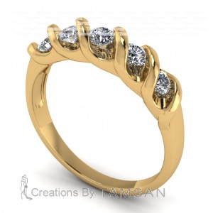 Diamond Round Cut Anniversary Ring 0.50Ctw