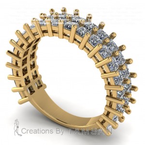 Diamond Princess 2 Row Anniversary Ring 2.75Ctw