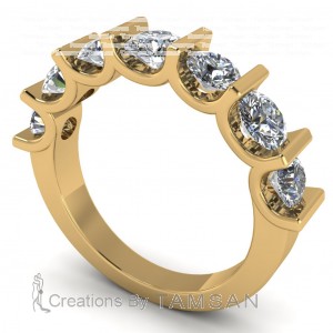 Diamond Round Cut Anniversary Ring 2Ctw