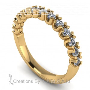 Diamond Round Cut Anniversary Ring 0.45Ctw